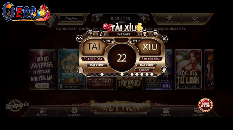 tài xỉu uy tín E88